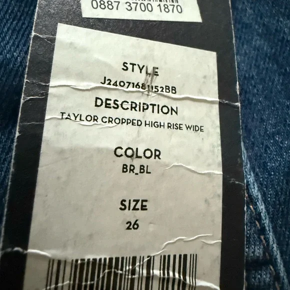 Veronica Beard Taylor Cropped High Rise Wide Jeans - Picture 5 of 7